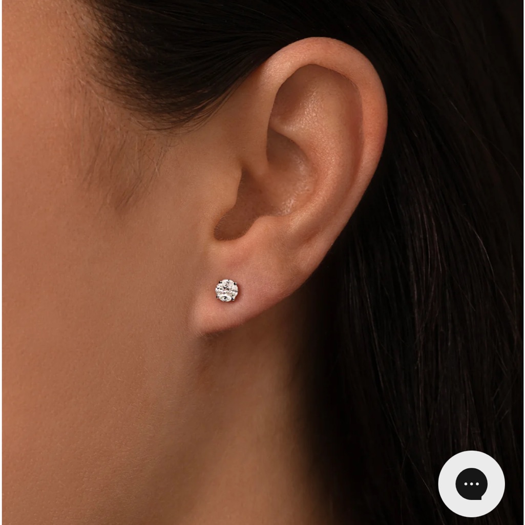 Ring Concierge Mini Round Illusion Diamond Studs